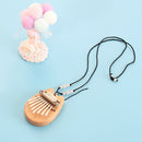Mini 8 Keys Kalimba Mahogany Thumb Piano w/ Lanyard Percussion Instrument