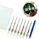7Pcs DIY Embroidery Pen Knitting Sewing Crafts Tools Threader Punch Needles T2Q4