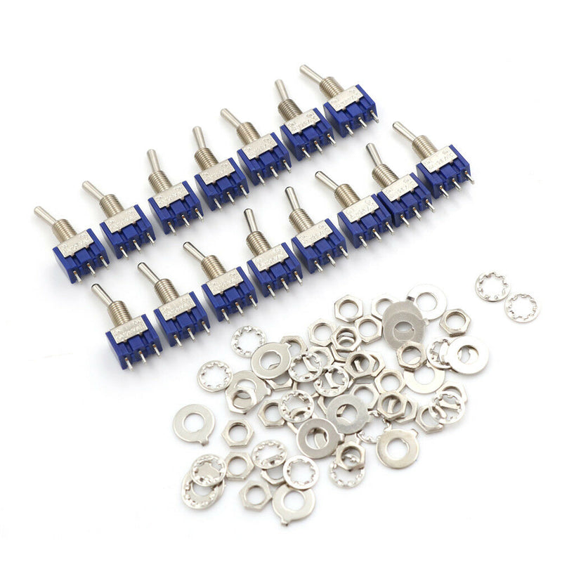 15 Pcs AC 125V 6A SPDT ON-ON 3 Pin Latching Micro Toggle Switch B Bj