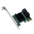 1Pcs PCI-E PCIe 1x To 4Port Sata 3.0 Expansion Controller Card Adapter