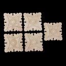 5 pcs Square carved wood European Style Sculpture wall lamp House Decoratio F8B3