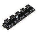 1 to 10 Way 12V 4Pin PC Computer CPU RGB Cooling Fan Controller Hubs Splitter