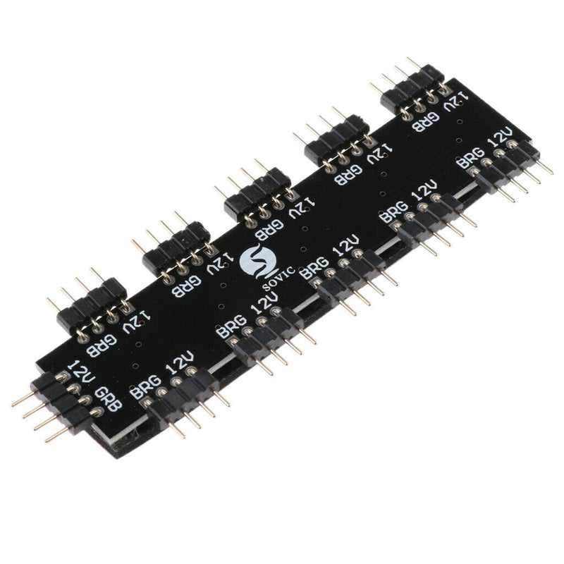 1 to 10 Way 12V 4Pin PC Computer CPU RGB Cooling Fan Controller Hubs Splitter