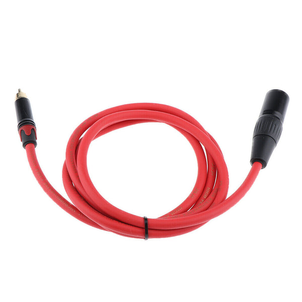 Male XLR to Male RCA Red Plug  Audio Signal Patch Cable Adapter 5ft