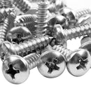 4.8x16mm Cross Round Head Sheet Metal Self Tapping Screws 30pcs J5H7