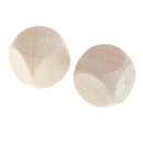 50Pcs Wooden Blank Dice 16mm Game Dice for Kids Building Blocks DIY Craft