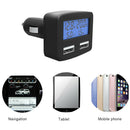 Universal 5in1 3A Car Charger DC 5V Dual USB Car Phone Charger(Blue)