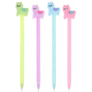 28 Pieces Cartoon Llama Pen Cute Alpaca Gel Pen,4 Colors for School Office  N3Q9