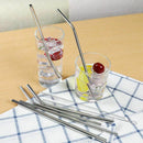 Stainless Steel Straws, 6 Pack Reusable Straws with 2 Pcs Cleaning Brushes, G1Q3