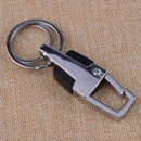 Alloy Metal Buckle Belt Clip Keychain Keyring Key Chain Double Ring Holder