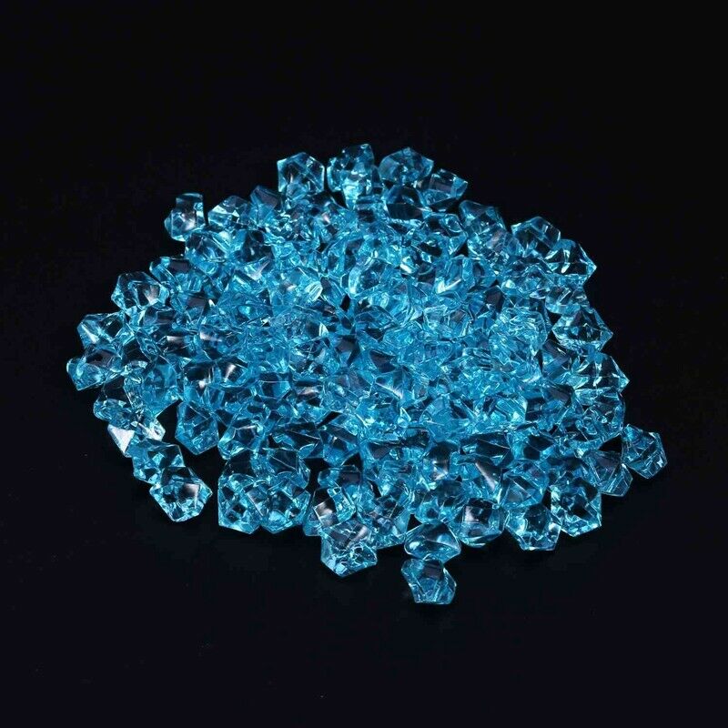150pcs Plastic Crystal Ornament for Aquarium Light Blue Aquarium F4S5