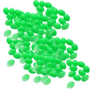 200pcs Luminous Fishing Beads Plastic Assorted Oval Shaped Bead 6x10mm 1.2mm