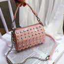 New Fashion Handbags Trend Line Multi-Rivet Ladies Shoulder Bag Wild Messen