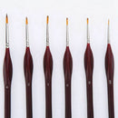 6-Piece Fine Paintbrushes - Detail Paint Brush Set - For Acrylic, Watercolo