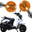 4 Pcs Chrome Universal Motorcycle Turn Signal Indicator Amber Blinker Lights