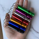 10pcs Aluminum Mini Emergency Survival Whistle Keychain Keyring Camping Tool