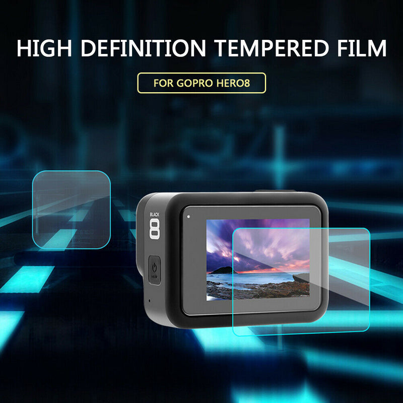 1 Set Tempered Glass Screen Lens Film for Gopro Hero 8 Camera Accessories