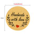 500 Handmade With Love Stickers Scrapbooking Hand Made Handmade Label Weddi N9G8