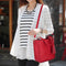 4pcs/Set Lichi Leather Tassels Women Tote Shoulder Clutch Card Bags (Red)