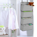 Simple Houseware 4 Pocket Hanging Wall Closet Storage Bag Organizer over Do