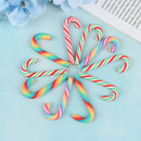 10PCS Rainbow Stripe Fimo Clay Christmas Cane Candy Party Embellishments Decorâ„–[