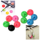 10Pcs Cable Clip Desk Tidy Wire Drop USB Charger Cord Holder Organiser Secure