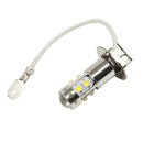 2pcs H3 50W Headlights High Power Bulb Fog Light Aluminum Fog Light White