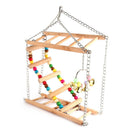 Parrots Toys Bird Swing Exercise Climbing Hanging Ladder Bridge Wooden Rain D3M7