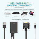 VGA To HDMI Output 1080P HD Audio TV AV HDTV Video Cable Converter Adapter