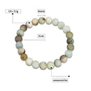 Stylish Trendy Natural Amazonite Stone Strech Bracelet Elastic Men Women Jewelry