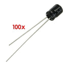 100 Pcs 4 x 5mm 10uF 25V Aluminum Electrolytic Capacitors