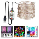 LED String Light Curtain Window Decor App Control In/Outdoor 5Meters 50LED