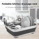 Foldable Dish Rack Kitchen Storage Holder Drainer Bowl Tableware Drying RacSEAU