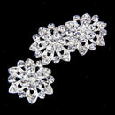 10pcs Clear Crystal Rhinestone Flower Shank Buttons DIY Sewing Crafts 22mm