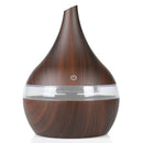 300ml Mist Humidifier Diffuer w/ LED Light Top Fill Antislip Brown