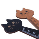2 pcs 15 cm Wood Straight Ruler Beautiful Cat Form Ruler for Kids School (B M7D4