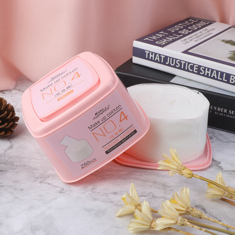 250Pcs/box Wipes Facial Clean Paper Cotton Pad Makeup Remover Pads Towelet Ew