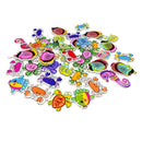 100x Fish Crab Animals Wooden Buttons for DIY Sewing Clothing Decoration