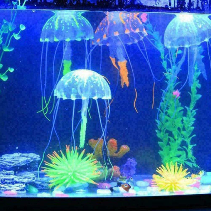 1XArtificial Fluorescence Simulation Jellyfish Aquarium Fish Decor Ornament L5G7
