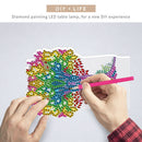 Special Shaped Diamond Painting Light DIY Colorful Tree Embroidery LED Lamp A