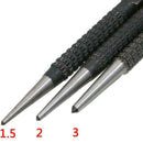 3pcs Non Slip Center Punch Pin Set Alloy Steel 3/32" Marking Metal Best Woo