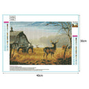 5D DIY Full Drill Diamond Painting Deer Cross Stitch Embroidery Mosaic Kit