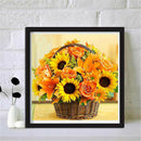 5D Diamond Painting Cross Stitch Basket Sunflower Embroidery home decor LJ