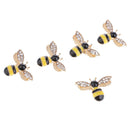 20 Pieces Alloy Bee Shape Rhinestone Flatback Embellishments for Clothing
