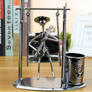 Swing Man & Instruments Design Metal Pen Holder Pencil Pot Table Organizers
