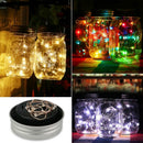 1M 10LED Fairy Light Solar Mason Jar Lid Lights Color Changing Garden Decor O9Y9