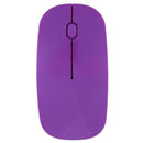 2.4GHz 1,000DPI Ultra-thin 3-Button Wireless Photoelectric Mouse (Purple)