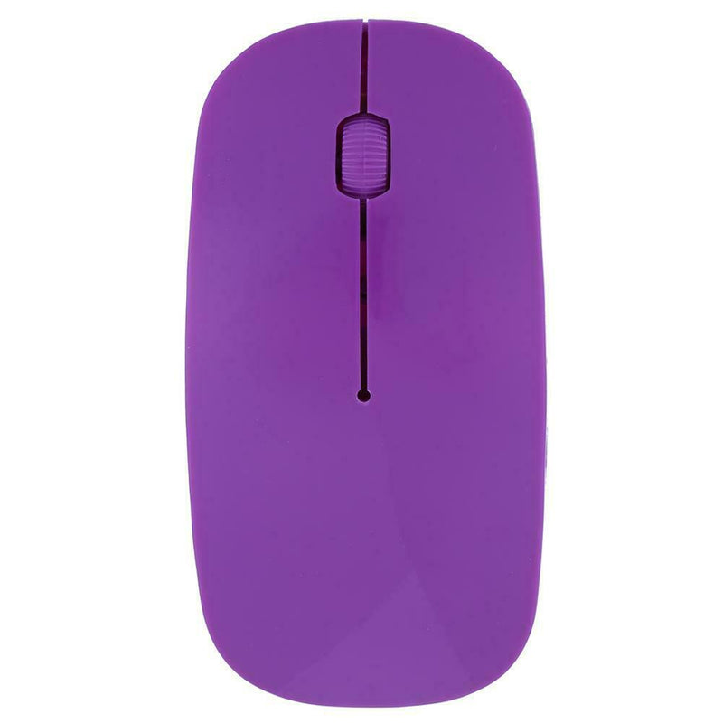 2.4GHz 1,000DPI Ultra-thin 3-Button Wireless Photoelectric Mouse (Purple)
