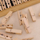 100x Mini Wooden Pegs Clothes Pins For Crafting Cardmade Tackle 25x3MM AU B7C4