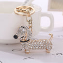 Fashion Dog Dachshund Keychain Bag Charm Pendant Keys Holder Keyring Jewelr